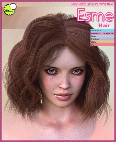 Biscuits Esme Hair 3d Figure Assets Biscuits