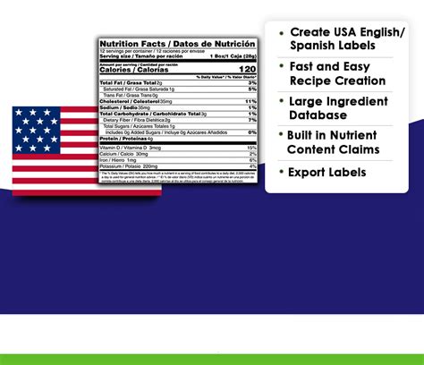 Nutrition Food Label Generator & Facts Generator in USA | Nutritionist Pro™