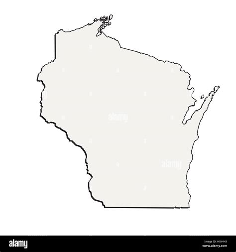 Vector Wisconsin State 3d Outline Map Stock Vector Art And Illustration