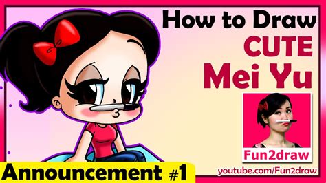 how to draw a cute artist mei yu youtube