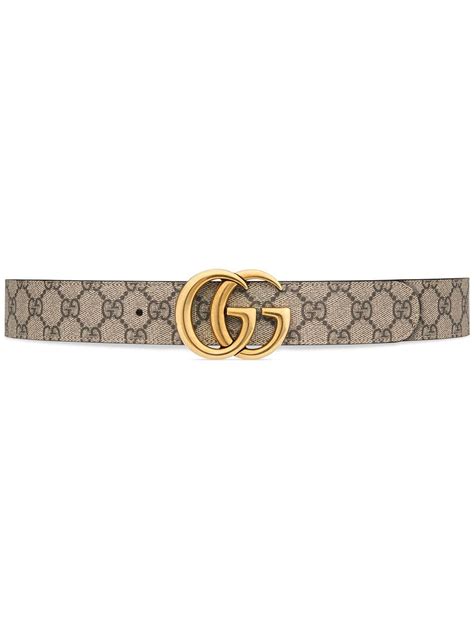 Gucci Gg Marmont Reversible Belt In Brown Modesens