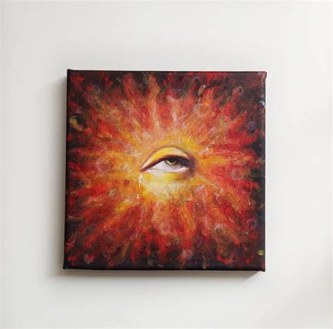 Abstract Eye Painting On Canvas Etsy
