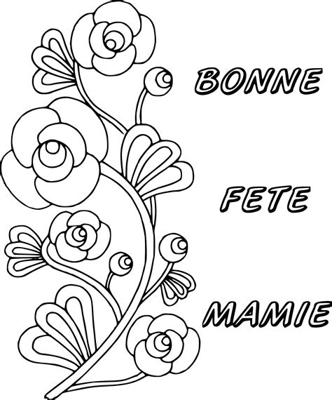 Coloriage A Imprimer Pour Anniversaire Mamie Coloriage Fete Des Mamies Images And Photos Finder