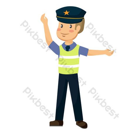 Drawing Small Fresh Traffic Police Download Png Images Psd Free
