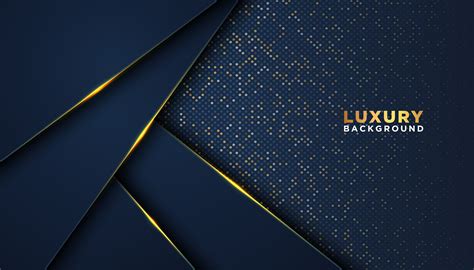 Dark Blue With Gold Accents Luxury 3d Background 834399