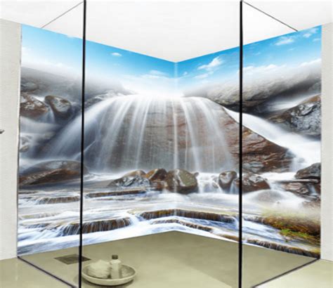 3d Waterfalls Flow 097 Floor Mural Aj Wallpaper