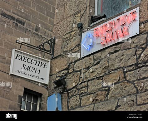 Executive Sauna Sign Edinburgh Scotland Around The Corner Of Rose Street Sexy Fun For