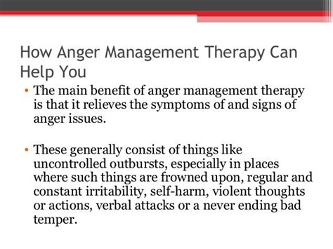 the benefits of anger management therapy