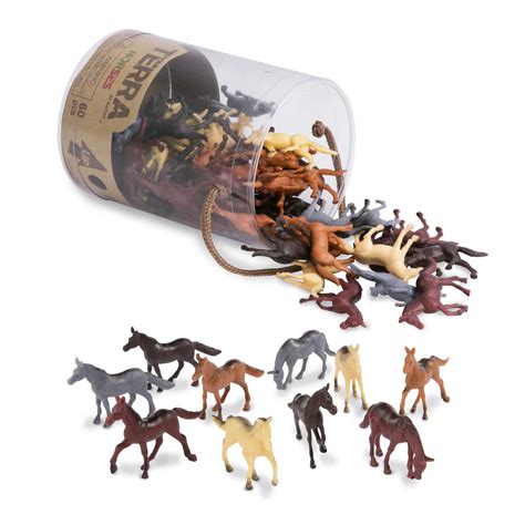 Buy Terra By Battat 60 Pcs Wild Horses Tube Miniature Horse Toys