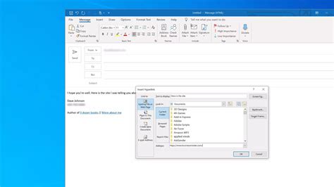 How To Create A Hyperlink In Microsoft Outlook And Link Out To Websites