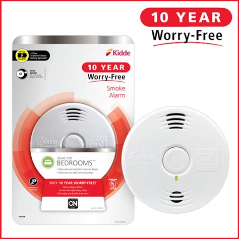 The slim design makes it easy to install almost anywhere. Kidde Battery Operated Kitchen Smoke Detector with ...