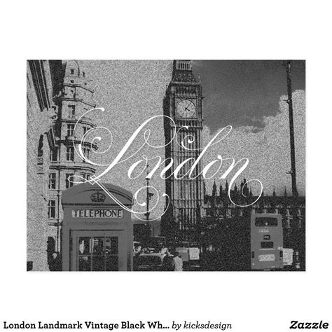 London Landmark Vintage Black White Photo Postcard Black