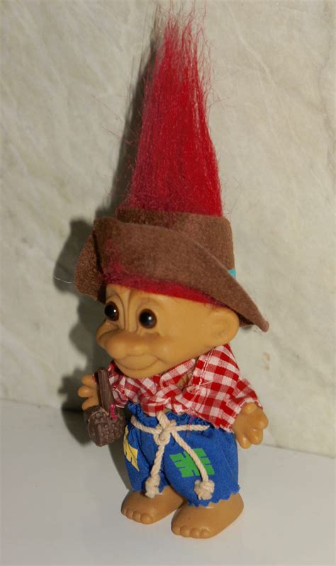 Vintage 1980s 1990s Russ Red Hair Troll In Cowboy Etsy