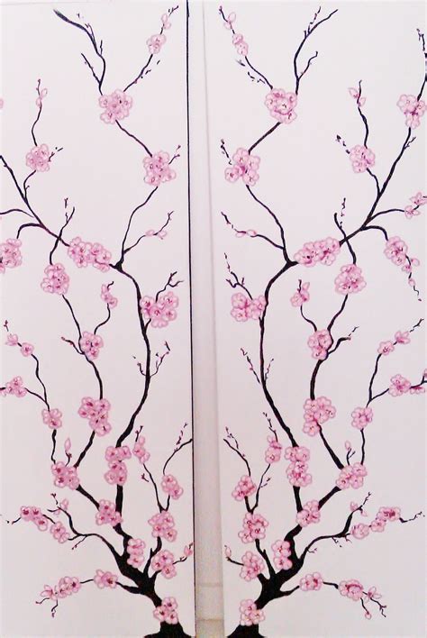 Cherry Blossom Canvases Arts And Crafts Artwork Cherry Blossom