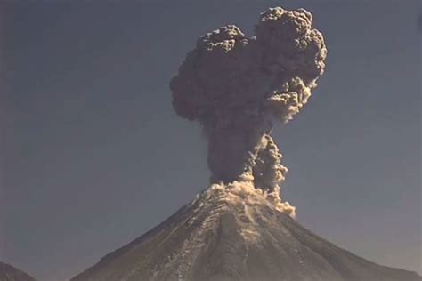 Giant Column Of Gas Erupts Out Of Mexicos Colima Volcano Authorities