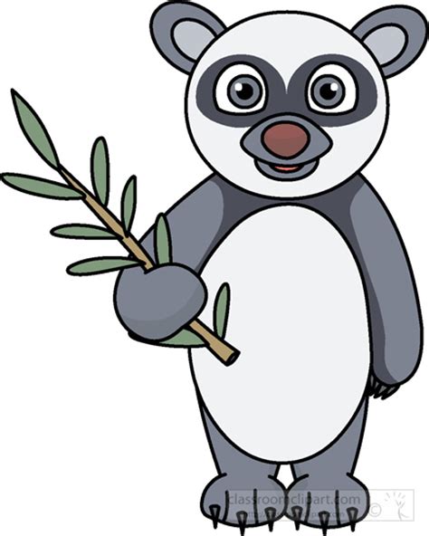 Panda Clipart Clipart Panda Holding Tree Branch In Paw 3 Classroom