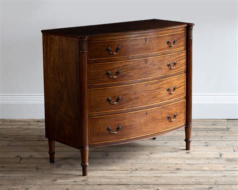 A George Iii Mahogany Bow Front Chest Of Drawers 929393 Uk