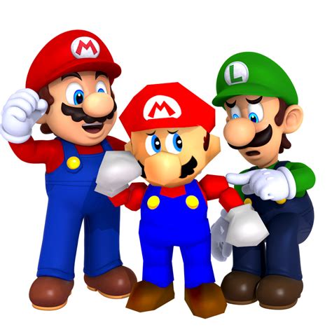 Mario And Luigi Meet A Polygon Boy By Nibroc Rock On Deviantart