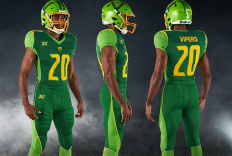 New Xfl Team The Vipers Will Wear These Xfl Teams Team Uniforms