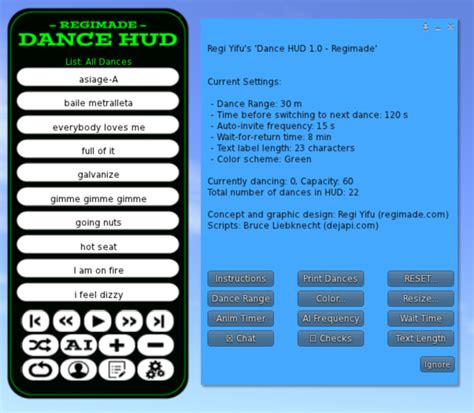 Second Life Marketplace Dance Hud 1 Regimade