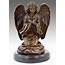 Art Nouveau Bronze Statue  Praying Mourning Angel Sign Milo