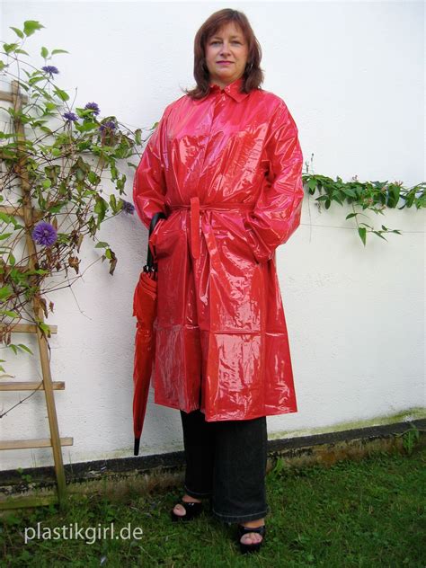 Into The Mac Vintage Pic From The 90s Plastikgirl Is Wearin A Shiny Red Pvc Raincoat From