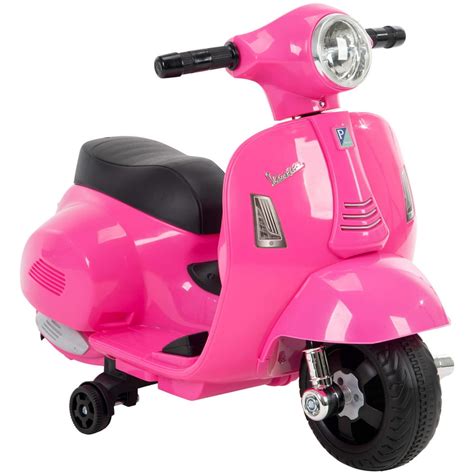 Huffy 6v Vespa Ride On Electric Scooter For Kids Pink