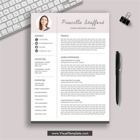 2023 2024 Pre Formatted Resume Template With Resume Icons Fonts And