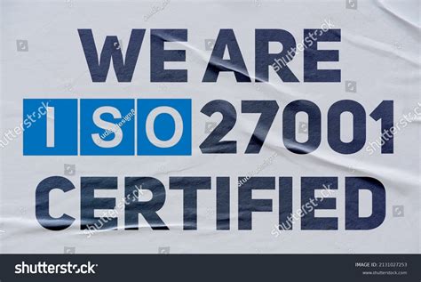 Iso 27001 We Iso 27001 Certified Stock Illustration 2131027253