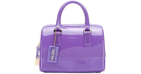 Furla Leather Candy Tote Bag In Purple Lyst