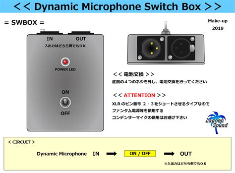 Dynamic Microphone Switch Box Lagoon Sound