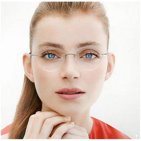 Rimless Glasses Frame Women Titanium Ultralight Eyeglasses Prescription Frameles