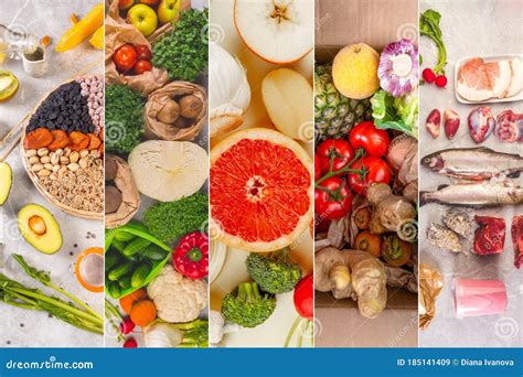 Healthy Food Eating Collage Royalty Free Stock Photo Cartoondealer
