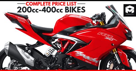 Best adventure bike to buy in 2021. Complete Price List of 200cc-400cc Bikes You Can Buy in India