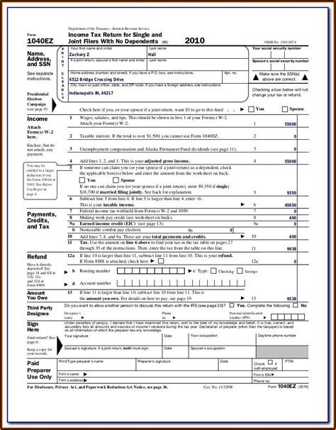 2013 Tax Form 1040ez Form Resume Examples E4y4z1l52l
