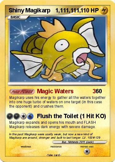 Pokémon Shiny Magikarp 1 111 111 111 Magic Waters 3 My Pokemon Card