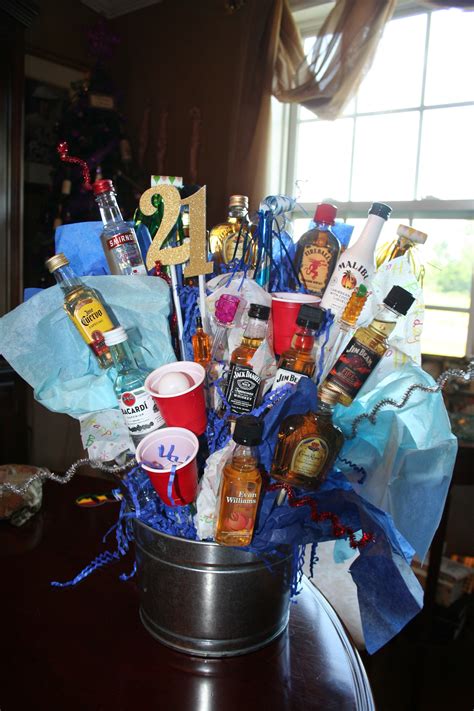 21st Birthday Liquor Basket Boyfriends 21st Birthday 21st Birthday