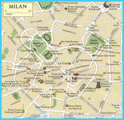 Map Of Milan Travelsmapscom