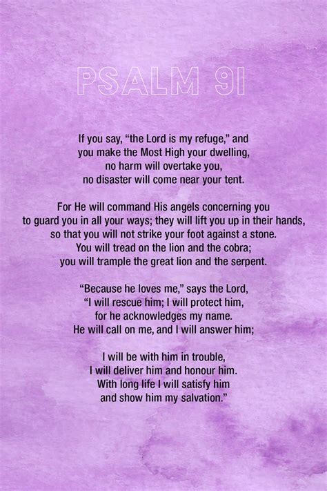 Psalm 91 Digital Download Instant Download Psalm 91 Bible Etsy Canada