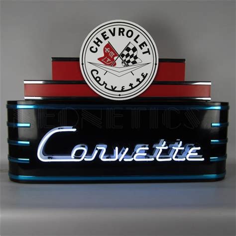 Neonetics Vintage Style Chevrolet Corvette Marquee Sign 9adcor