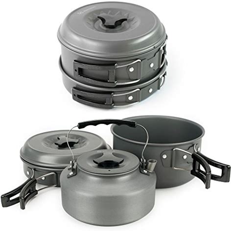 cookware backpacking camping pot sets aluminum oxide solid light winterial lbs