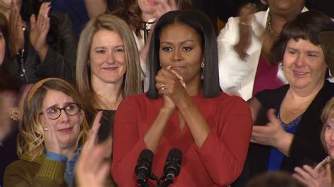 Teary Michelle Obamas Final Speech At White House