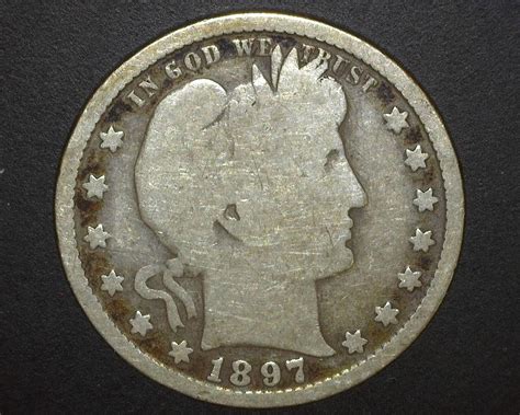 1897 S Barber Quarter Dollar 25c G6 Millers Mint
