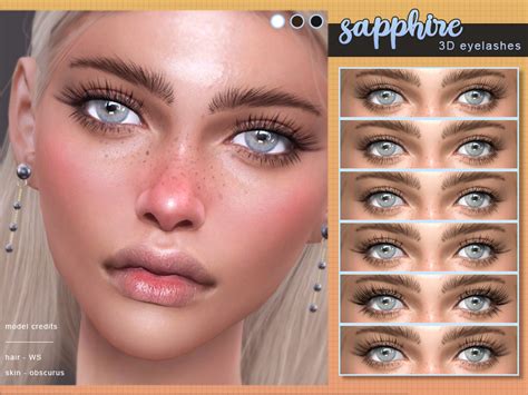 Screaming Mustards Sapphire 3d Eyelashes Sims 4 Sims Eyelashes