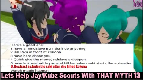 Lets Help Jaykubz Scouts With That Myth 13 Yandere Simulator Youtube