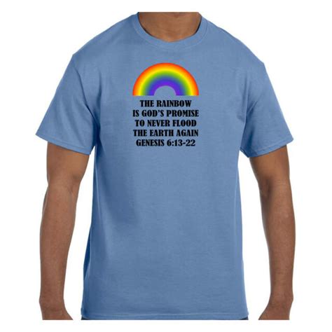 Christian Tshirt The Rainbow Is God S Promise Genesis Short Long Sleeve EBay