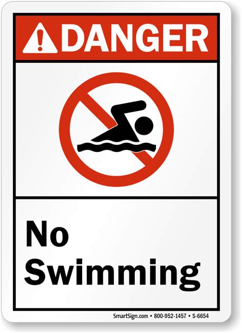 No Swimming Signs Fast Shipping