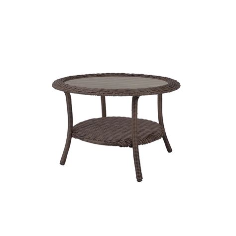 Great savings & free delivery / collection on many items. Hampton Bay Cambridge Brown Round Wicker Outdoor Coffee ...