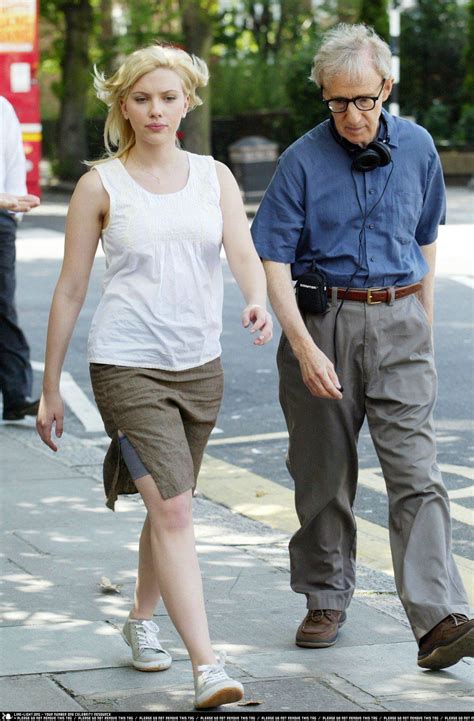 Scarlett Johansson And Woody Allen On The Set Of Match Point