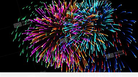Flight Around Fireworks In Celebration Day, Loop Stock Animation | 11366332